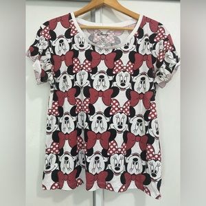 🌷$6🌷Preloved Disney Minnie Mouse Printed Women Tees Size:L